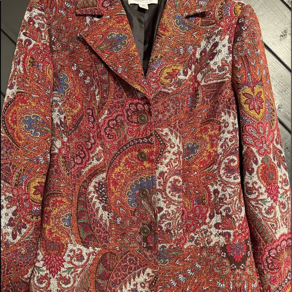 Beautiful Coldwater Creek Paisley Blazer size XS